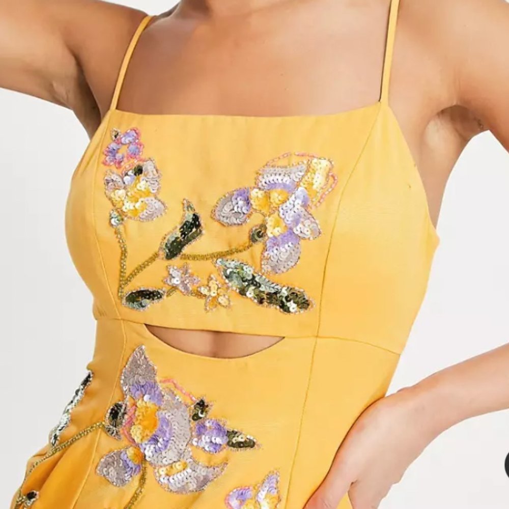 ASOS Mini Dress with Floral Embellishment